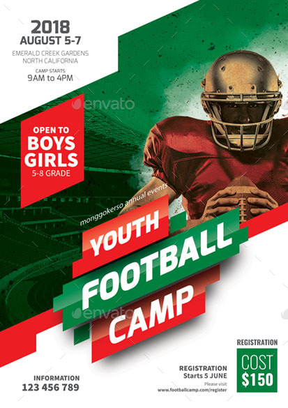 Football Camp Flyer Template Free